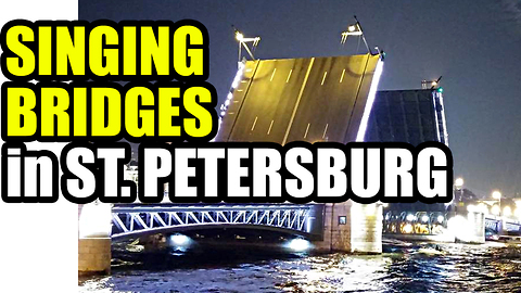 SINGING BRIDGES in ST. PETERSBURG. Sound show in St. PETERSBURG was transformed by drawbridges