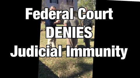 Breaking: Federal Court DENIES Judicial Immunity in Family Court Judge Lawsuit