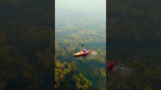 Drone view of kayaking