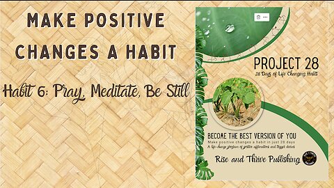 Project 28: Habit 6 Pray, Meditate and Be Still
