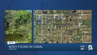 Body found floating in canal near Palm City