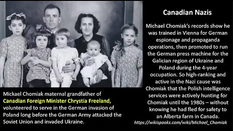 NAZI ROOTS OF CANADIAN DEPUTY PRIME MINISTER CHRYSTIA FREELAND [MIRRORED]