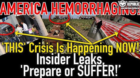 AMERICA HEMORRHAGING! ‘THIS’ CRISIS IS HAPPENING NOW! INSIDER LEAKS, ‘PREPARE OR SUFFER!’