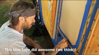OMG! I DON'T Want to Paint Skoolies for a Living! | Re-masking the Bus After the Storm | Food Truck