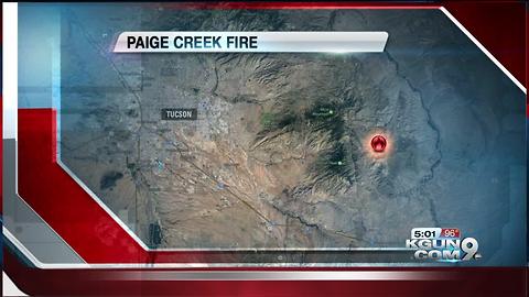 Paige Creek Fire has burned 1,064 acres on the eastside of Rincon Mountains.