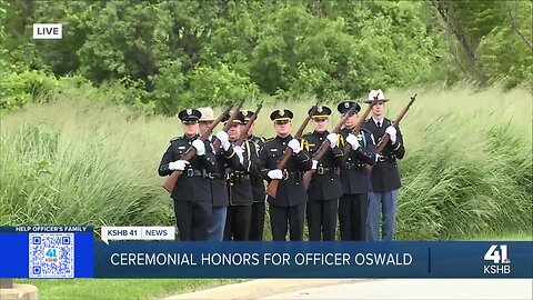 Ceremonial honors for Fairway police officer Jonah Oswald