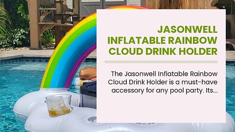 Jasonwell Inflatable Rainbow Cloud Drink Holder Floating Beverage Salad Fruit Serving Bar Pool...