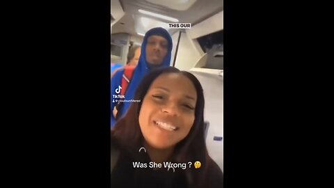 Lady Embarrasses Her Man On Flight🫣