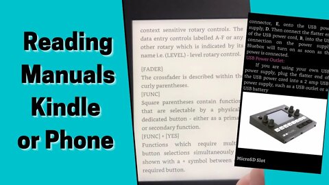 The Best way to read gear manuals - Phone Tablet Kindle -Reformatting
