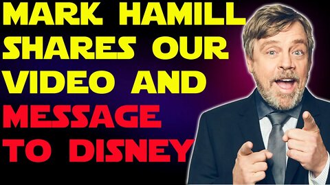 MARK HAMILL TWEETS AND SHARES OUR VIDEO MESSAGE TO DISNEY! FANS ARE UNITING!