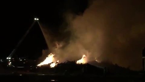 RAW VIDEO: Landfill Fire near Houghton and Drexel