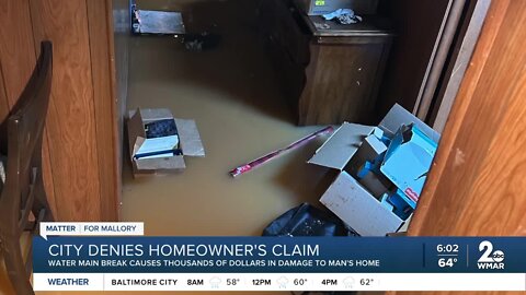 City denies homeowners claims after watermain break causes thousands of dollars in damage