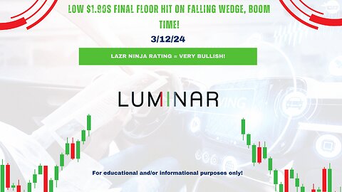 LAZR Luminar Technologies Update: Breaking Out from Falling Wedge | 3/12/2024