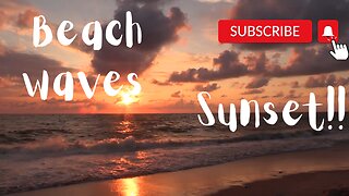 Best beach waves and sunset for sleeping and deep relaxation, study, deepsleep, lifestyle, reading