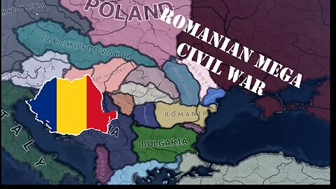 Romania Mega Civil War - Hoi4 Timelapse (Hearts of Iron IV)