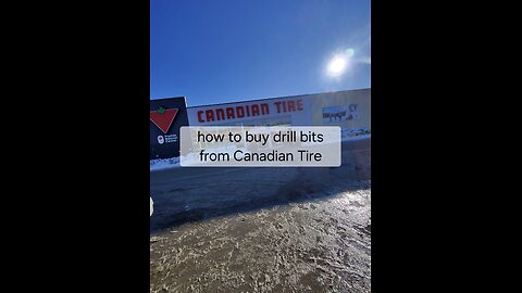 how to buy drill bits from Canadian Tire