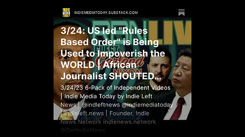 3/24: US led "Rules Based Order" is Being Used to Impoverish the WORLD