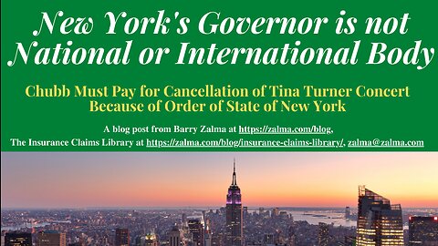 New York's Governor is not National or International Body