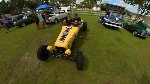 Yellow Hot Rod Leaving - Longwood, Florida - 9/24/2022 #hotrod #carshow