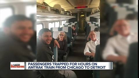 Passengers on Amtrak train from Chicago to Detroit and Pontiac delayed hours