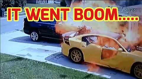 Charger Goes Boom Explodes From Propane Tank Inside Car