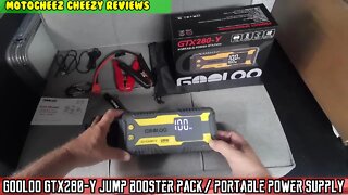 GOOLOO GTX280 Jump boost pack, Detachable 120w 115v outlet, 280Wh battery, Home Camping Car