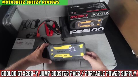 GOOLOO GTX280 Jump boost pack, Detachable 120w 115v outlet, 280Wh battery, Home Camping Car