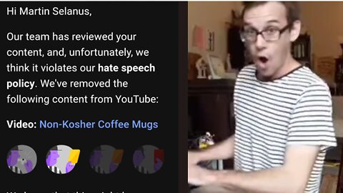 Youtube Gave Me a Strike for the Mug Video. Too bad, this is my 6th account JewTube.