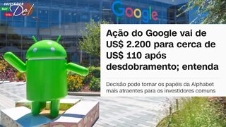 AÇÕES DA GOOGLE DE $2.200 POR $110 ENTENDA O DESDOBRAMENTO