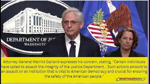 Attorney General Merrick Garland expresses his concern, stating, "Certain individuals have opted