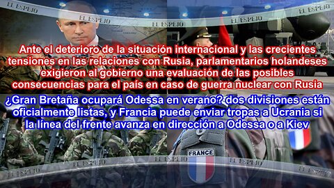 El hedor a guerra se acentúa RU y Francia llevarán ejercito para evitar que Rusia tome Odessa o Kiev