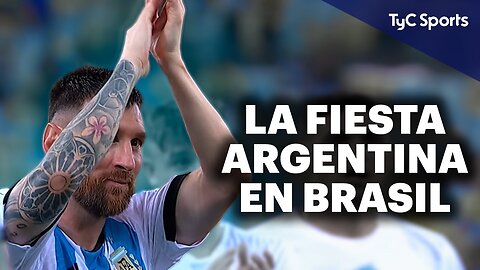 LOS FESTEJOS DE ARGENTINA LUEGO DE GANARLE A BRASIL EL CLÁSICO EN EL MARACANÁ 🔥⚽