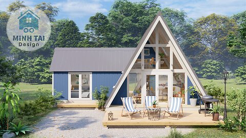 A-frame Cabin House Tour - Tiny Small House Design Ideas - Minh Tai Design 24