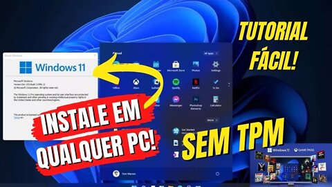 Windows 11 Como Instalar em qualquer PC! Tutorial Bypass TPM Check Windows 11 | Geekmedia