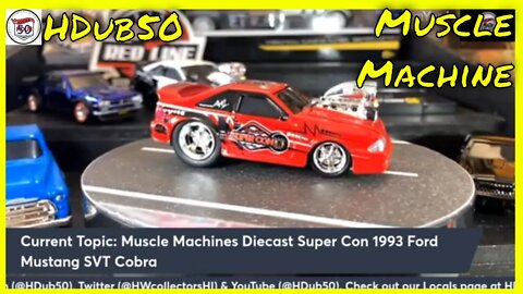 Muscle Machine Diecast Super Con 1993 Ford Mustang SVT Cobra