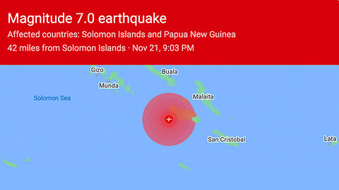 KTF News - Solomon Islands Earthquake: Tsunami warning issued following 7.3 magnitude tremor