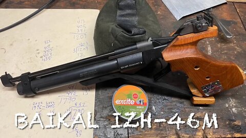 Baikal IZH-46M 10m .177 air pistol chronograph testing and first target wow what a treat!