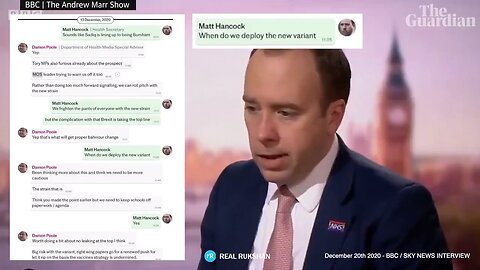 Matt Hancock back in the Tory Party. The man who “deployed the new variant”