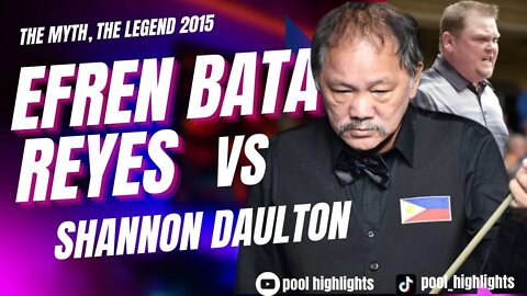 Efren "Bata" Reyes vs Shannon Daulton 2015 Derby Classic Bank Division (SHORT VERSION)