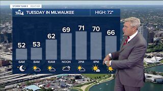 Tuesday is sunny and warm with temps in the 70s