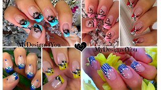Compilation of beautiful nail art designs
