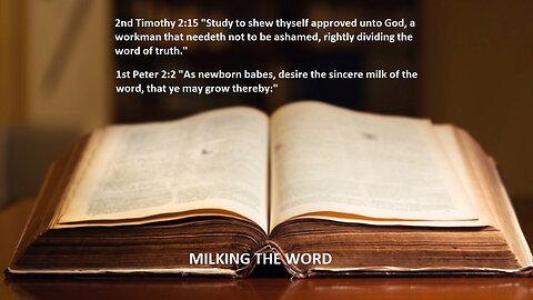 Milking the Word - Pro. 1:15