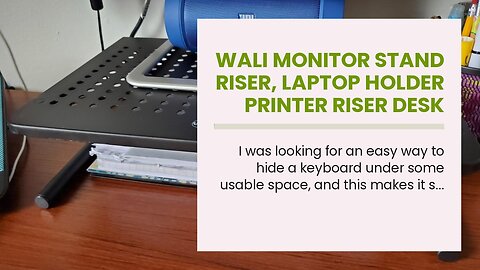 WALI Monitor Stand Riser, Laptop Holder Printer Riser Desk Accessories, Vented Metal Platform a...