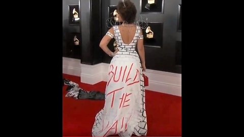 Joy Villa wears Build the Wall dress to 2019 Grammy Awards