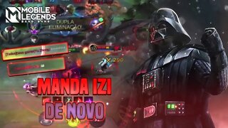 ELE MANDOU IZI NO CHAT E EU DEI GG DE UMA MANEIRA EMOCIONANTE !!!!! SKIN DARTH VADER DO ARGUS | MLBB