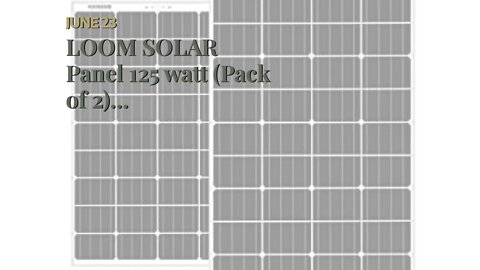 LOOM SOLAR Panel 125 watt (Pack of 2)…