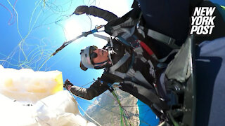 Parachute fail! Woman survives fall in a 'twist' of fate