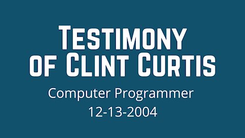 Clint Curtis Testimony