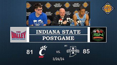 ISU PostGame Coach #21 Robbie Avila #20 Jayson Kent After 85-81 Win Over Cincinnati in 3/4 Final NIT