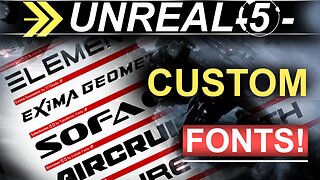 Unreal-5: Custom Menu FONTS (30 SECONDS!!)